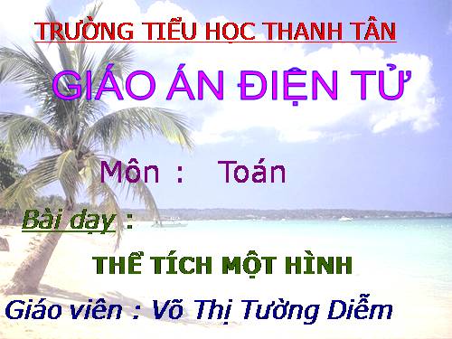 Thể tích của một hình