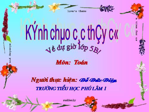 Chia một số thập phân cho một số tự nhiên
