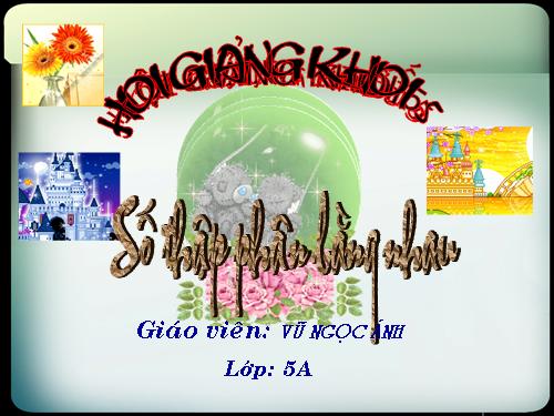 Số thập phân bằng nhau