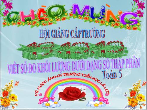 Viết các số đo khối lượng dưới dạng số thập phân