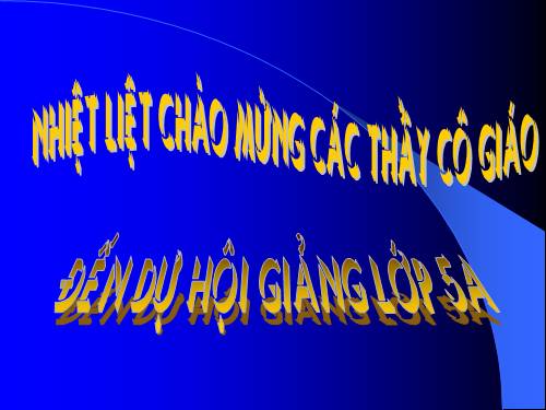 Các Bài giảng khác thuộc Chương trình Toán 5