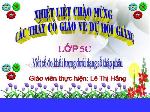 Viết các số đo khối lượng dưới dạng số thập phân