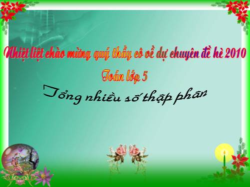 Tổng nhiều số thập phân