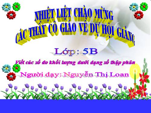 Viết các số đo khối lượng dưới dạng số thập phân