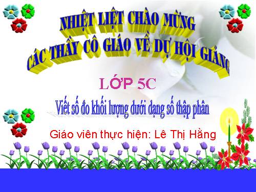 Viết các số đo khối lượng dưới dạng số thập phân