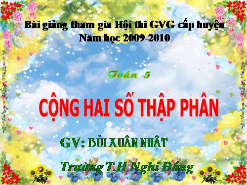 Cộng hai số thập phân