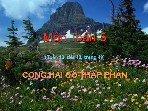 Cộng hai số thập phân