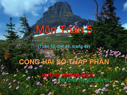 Cộng hai số thập phân