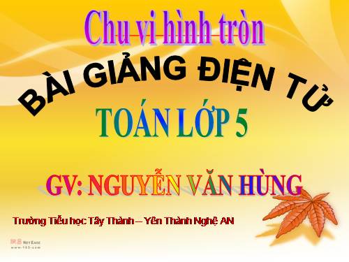 Chu vi hình tròn.