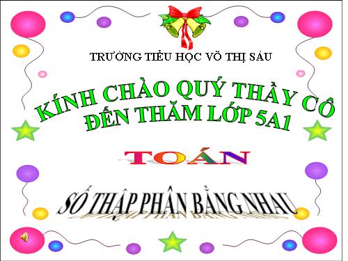 Số thập phân bằng nhau