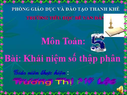 Khái niệm số thập phân