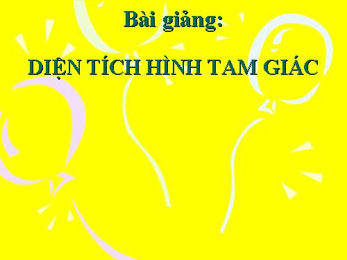 Diện tích hình tam giác