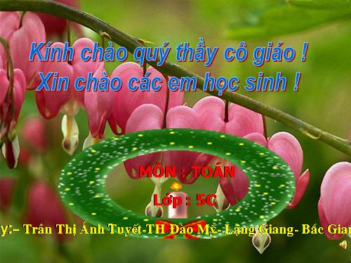 Các Bài giảng khác thuộc Chương trình Toán 5