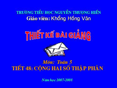 Cộng hai số thập phân