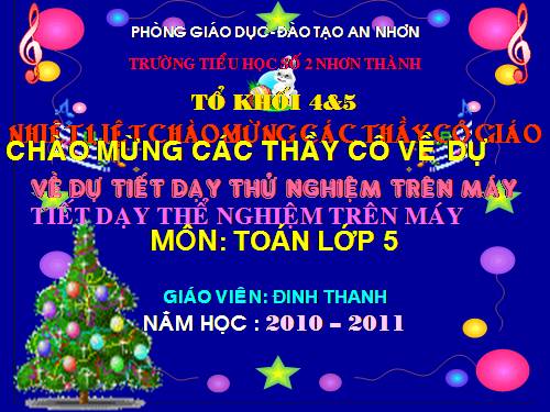 Các Bài giảng khác thuộc Chương trình Toán 5