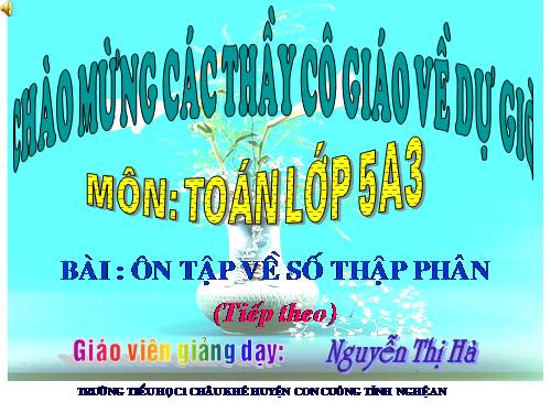 Ôn tập về số thập phân