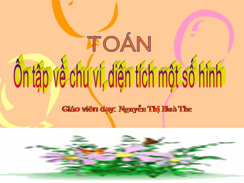 Ôn tập về tính chu vi, diện tích một số hình