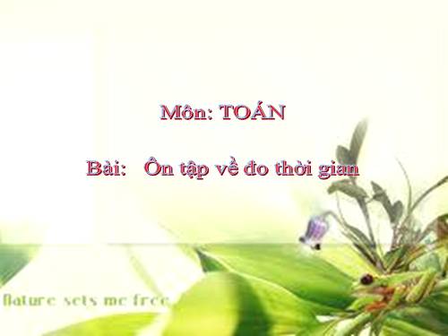 Ôn tập về đo thời gian