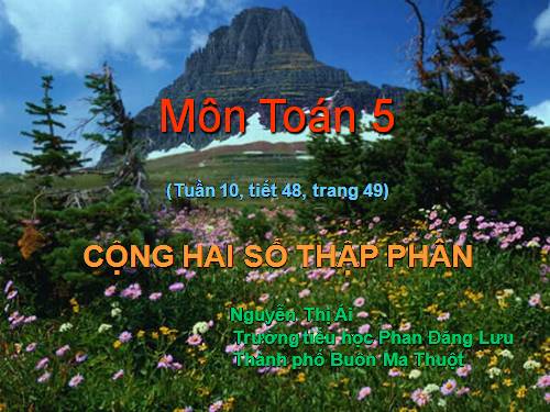 Cộng hai số thập phân
