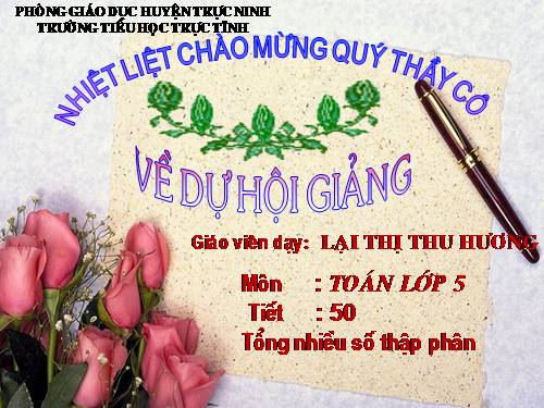 Tổng nhiều số thập phân