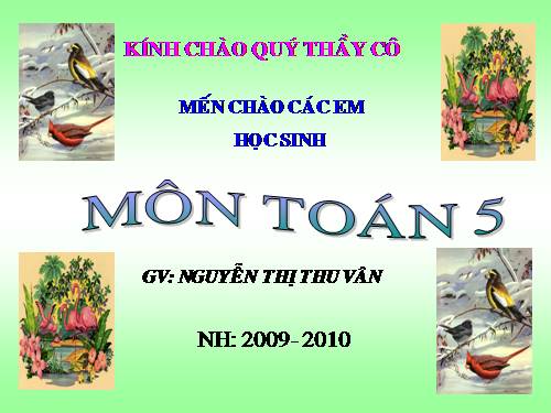 Các Bài giảng khác thuộc Chương trình Toán 5