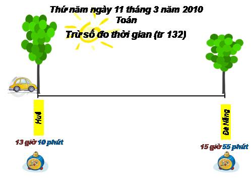 Trừ số đo thời gian