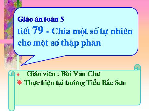 Chia một số tự nhiên cho một số thập phân