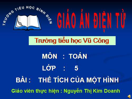 Thể tích của một hình