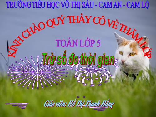 Trừ số đo thời gian