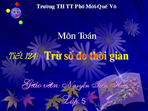 Trừ số đo thời gian