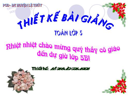 Các Bài giảng khác thuộc Chương trình Toán 5