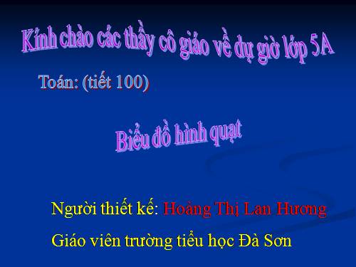 Giới thiệu biểu đồ hình quạt