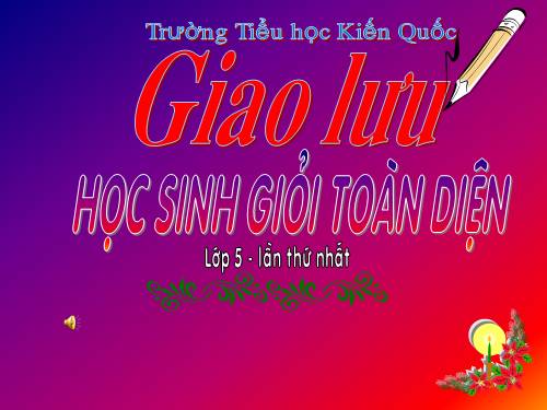 Giao lưu HS giỏi lóp 5