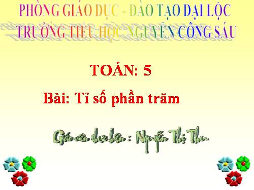 Tỉ số phần trăm