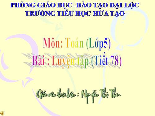 Các Bài giảng khác thuộc Chương trình Toán 5