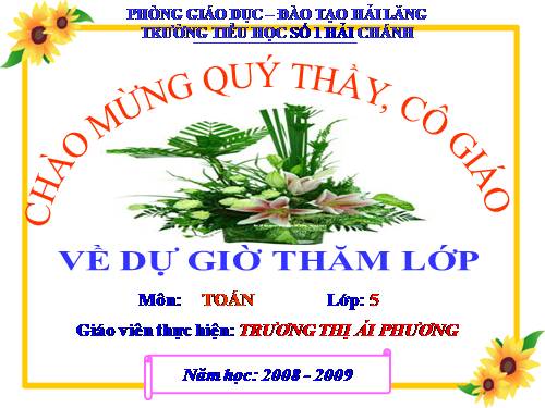 Các Bài giảng khác thuộc Chương trình Toán 5