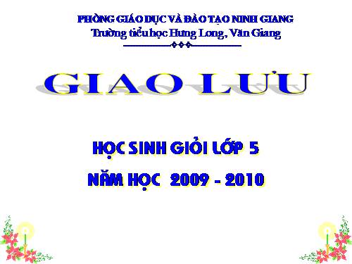 Giao luu HSG lop 5