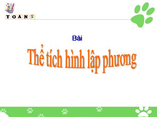 Thể tích hình lập phương