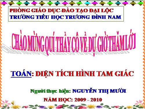 Diện tích hình tam giác