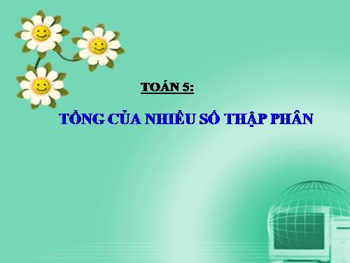 Tổng nhiều số thập phân