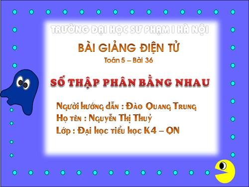 Số thập phân bằng nhau