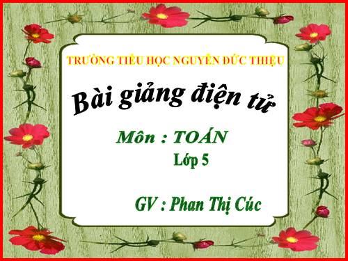 Giải toán về tỉ số phần trăm (tiếp theo)