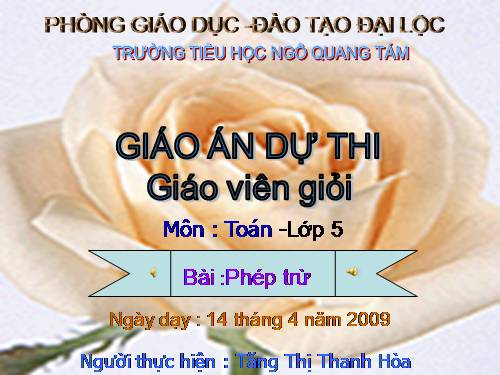 Phép trừ