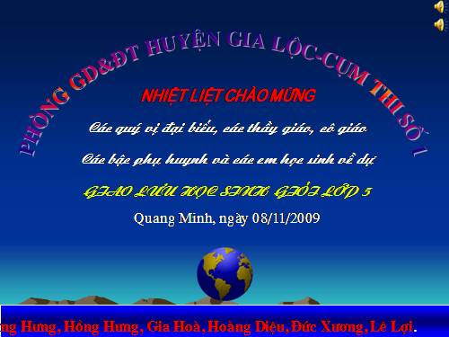 Giao lưu học sinh giỏi toàn diện lớp 5