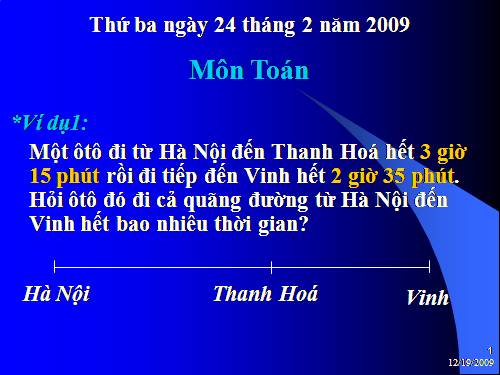 Cộng số đo thời gian