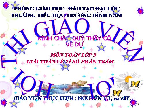 Giải toán về tỉ số phần trăm (tiếp theo)