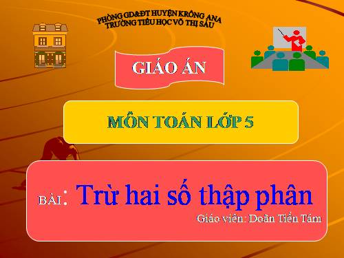 Trừ hai số thập phân