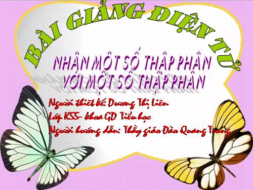 Nhân một số thập phân với một số thập phân