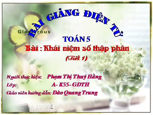 Khái niệm số thập phân