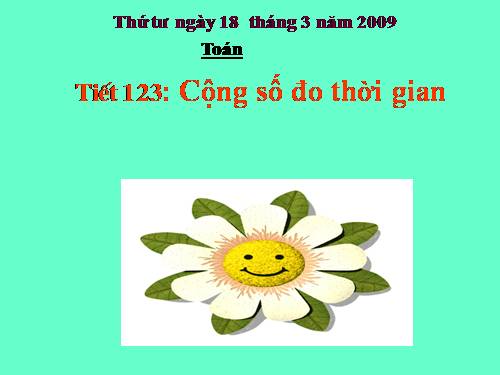 Cộng số đo thời gian